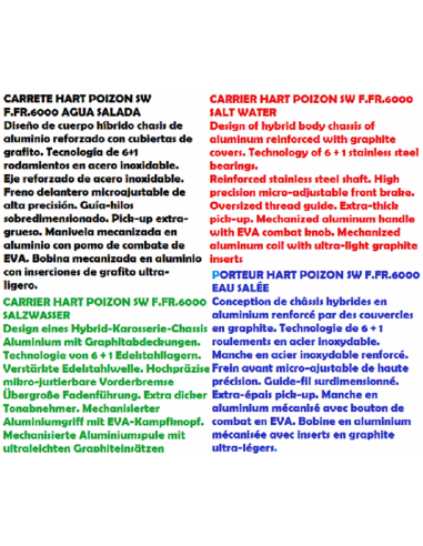 HART REEL POIZON SW F. FR. 6000 SALT WATER