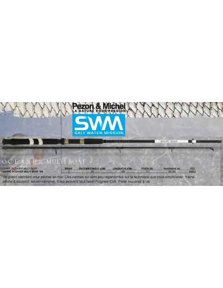 PEZON & MICHEL OCEANER ROD MULTI BOAT 180