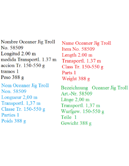 PEZON & MICHEL OCEANER VK TROLL & JIG ROD  200