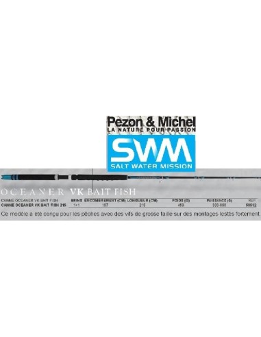 PEZON & MICHEL OCEANER ROD VK BAIT FISH 215