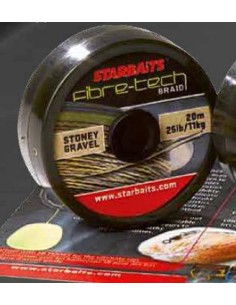 starbaits FILO rivestito, FIBRE-TEC pietra,colore GHIAIA 35lb / 20M 2