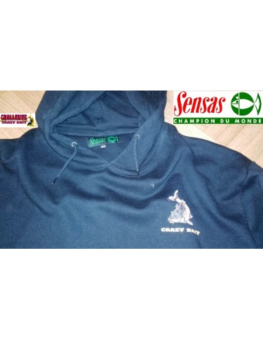SENSAS BLACK HOODED SWEATSHIRT CHALLENGE CRAZY