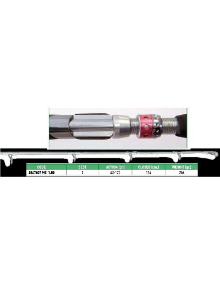 FISHING FERRARI EVIL JIG ROD  7 KG. 40-120 GR.