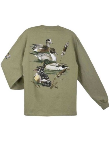 HUNTING T-SHIRT AL AGNEW DUCK COLLAGE LONG SLEEVE