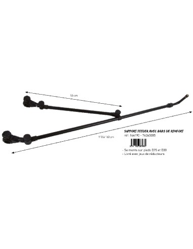 BRACCIO FEEDER 2 GAMBE TELESCOPICO 90 X 160