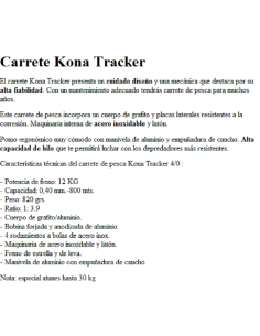 MULINELLO TRAINA KONA TRACKER 4/0 2
