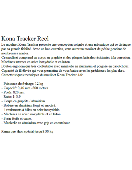 MULINELLO TRAINA KONA TRACKER 4/0