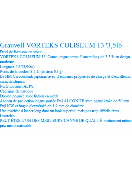 LONG CAST CANYA CARPA VORTEKS COLISEUM