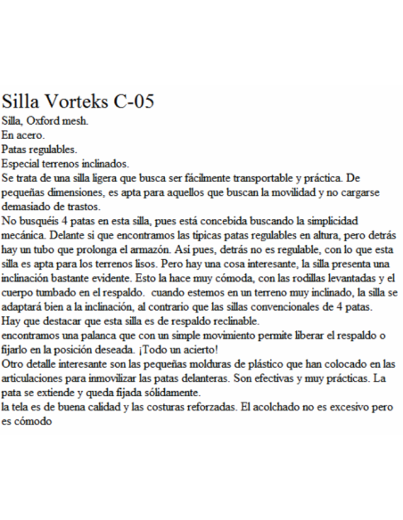 CADEIRA VORTEKS C-05