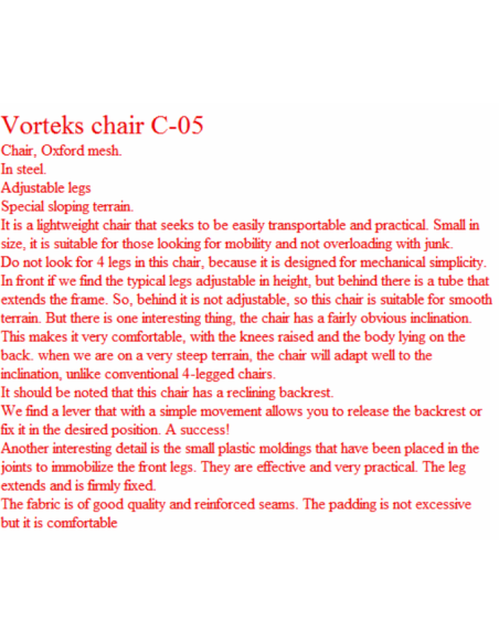 CHAISE VORTEKS C-05