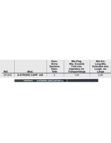 MANEC SACADORA VORTEKS X-STRONG CARP 220 M.