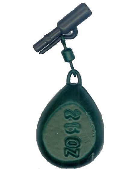 FLAT PEAR LEAD WITH SWIVELS