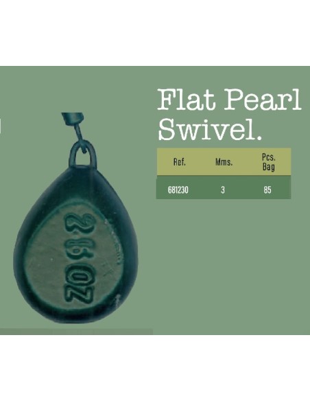 FLAT PEAR LEAD WITH SWIVELS