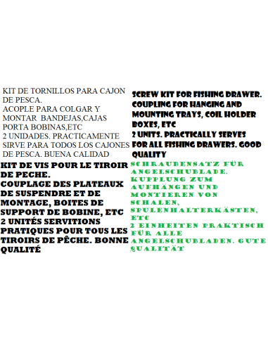 KIT PARAFUSO, TURKANA SUPORTE PARA CAIXA 