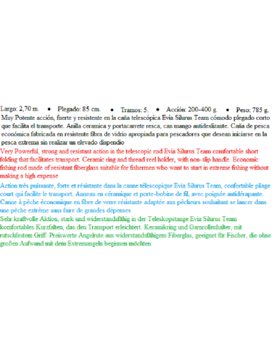 CANA TELESCOPICA EVIA SILURUS TEAM