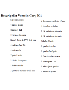 VORTEKS CARP KIT INICIACIÓ 2
