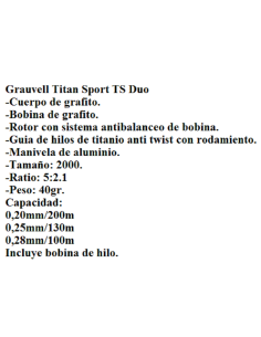 CARRET  TITAN SPORT TS DUO 6000 + NYLON 2