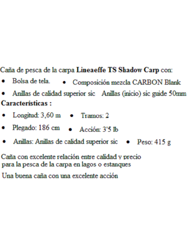 LINEAEFFE CANYA CARPA TEAM SPECIALIST SHADOW 