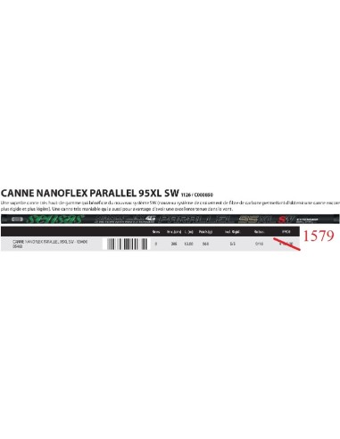 SENSAS CANA ENCHUFABLE NANOFLEX PARALLEL 95 XL