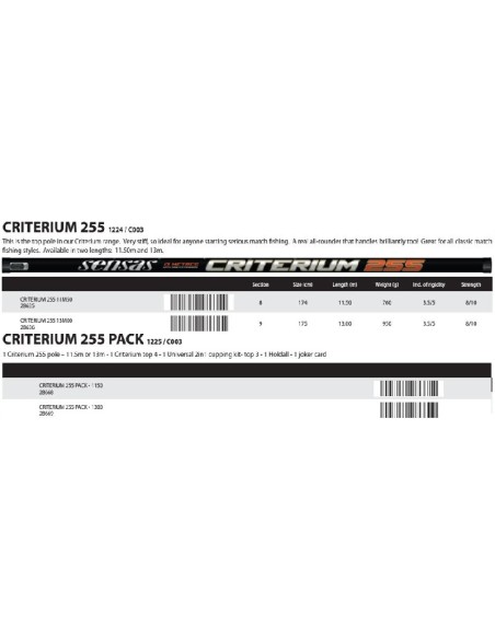 SENSAS CANNA ROUBAISIENNE CRITERIUM 255