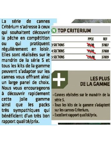 SENSAS CANNE ENMANCHEMENT  CRITRERIUM 255