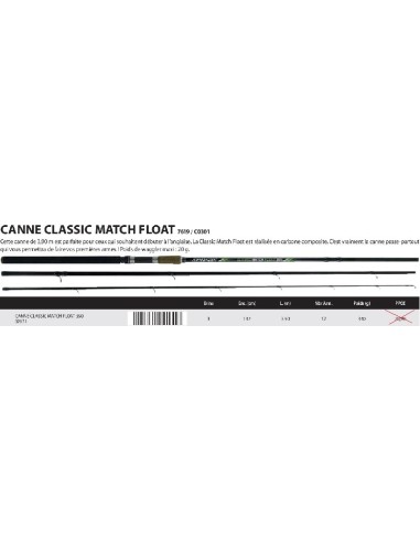SENSAS CANNA INGLESE CLASSIC MATCH FLOAT 390