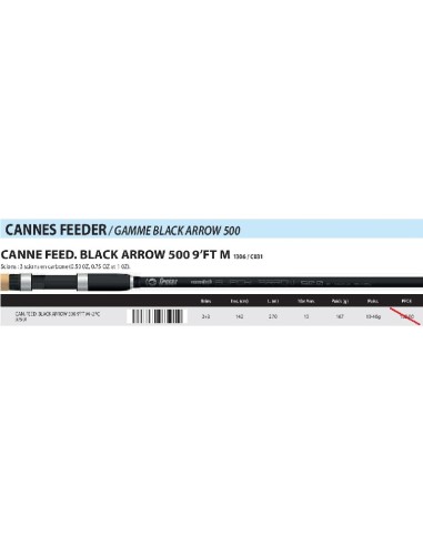 SENSAS CAÑA FEEDER BLACK ARROW 500