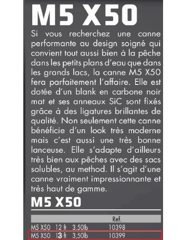 STARBAITS KARPENRUTE M5 X50 