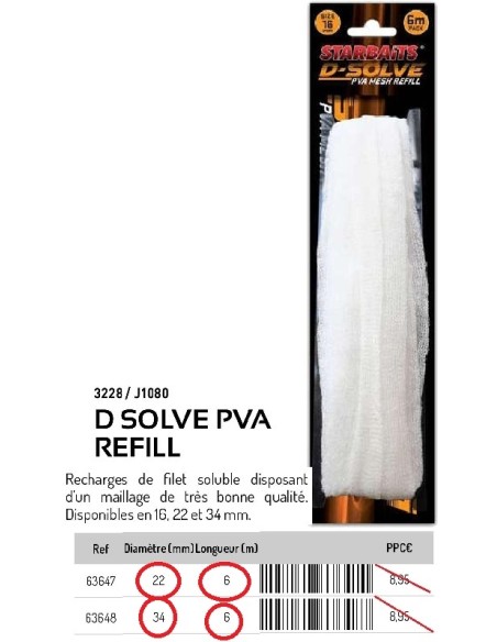 STARBAITS D SOLVE RICARICA PVA REFILL