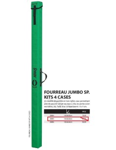 SENSAS FOURREAU JUMBO ESPECIALI KITS 4 CASES 1.65 M.