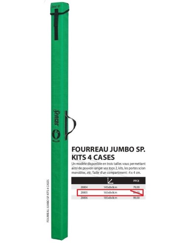 SENSAS SLEEVE JUMBO SPECIAL KITS 4 CASES 1.65M.(5'5)