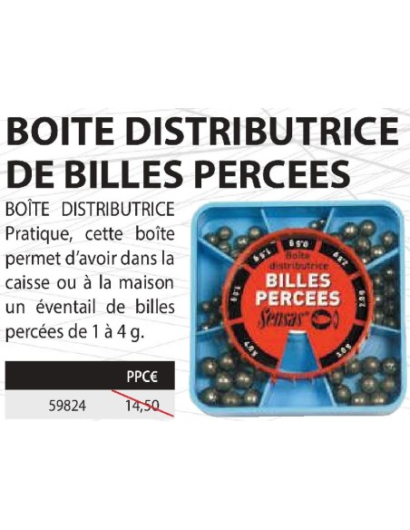 SENSAS CAIXA DE DISPENSACIO DE (PLOMS) BOLES PERFORADES