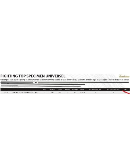 SENSAS KIT FIGHTING TOP ESPECIAL UNIVERSAL 3 SECCIONES