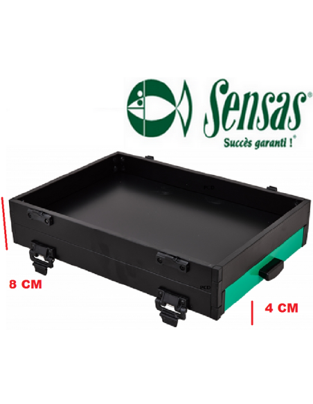 SENSAS CASIER DOUBLE NOIR TIROIR VERT POUR PANIER