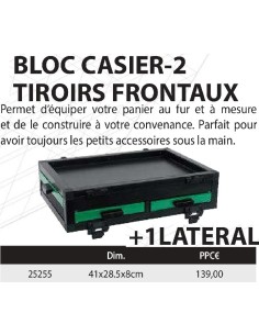 SENSAS BLOC CASIER, 2 TIROIRS FRONTAUX + 1 LATERAL 2