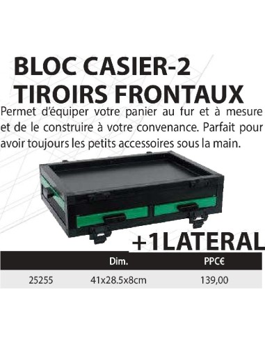 SENSAS BLOC CALAIXOS , 2 CALAIXOS CORREDERS FRONTALS + 1 CALAIX CORREDER LATERAL