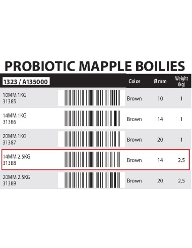 STARBAITS PROBIOTIC MAPPLE BOILES 14 MM  2.5KG