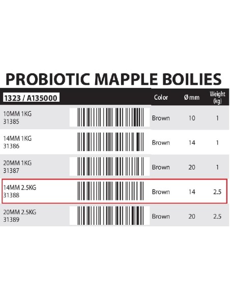 STARBAITS PROBIOTIC MAPPLE BOILIES 14 MM  2.5KG