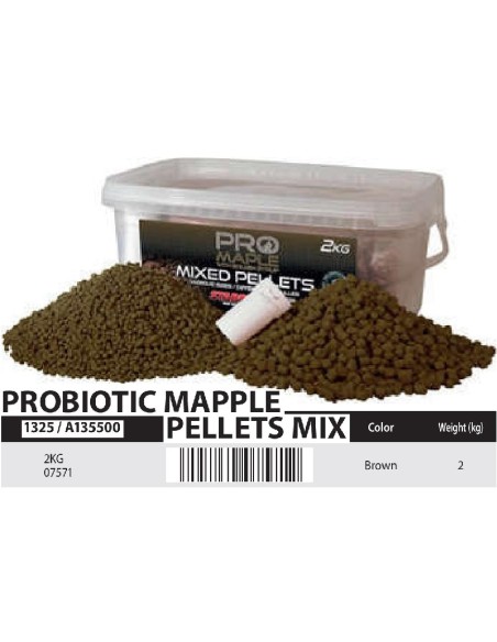 STARBAITS PROBIOTIC MAPPLE PELLETS MIX 2KG.