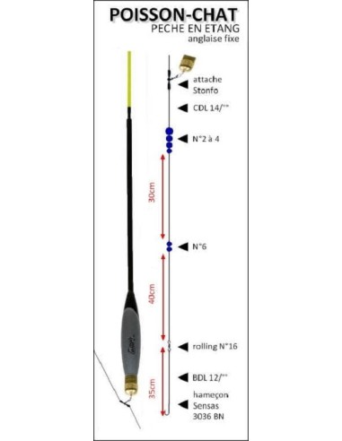 SENSAS CAZAUBON ADJUSTABLE LEADED MATCH FLOAT
