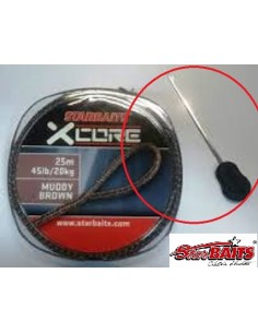 STARBAITS X-CORE MUDDY BROWN 45LB. / 25M + NADEL 2