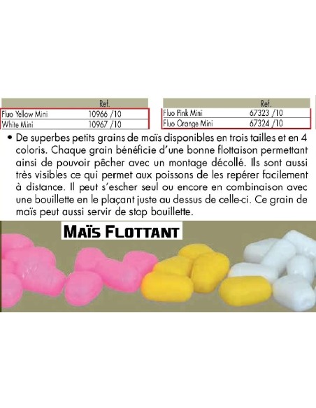 STARBAITS POP UP FLOTANTE  MINI FALSO MAIZ