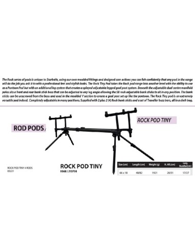STARBAITS ROCK POD TINY (ROD POD) 4 RODS
