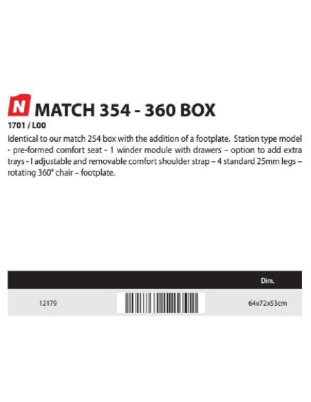 SENSAS PANIER MATCH 354 , 360º GIRATORI