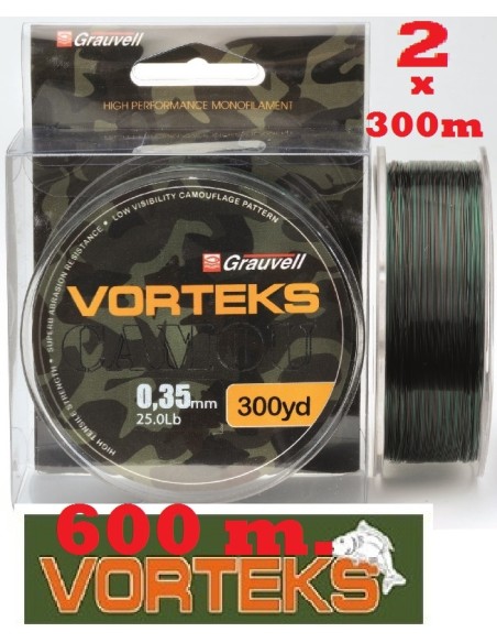 VORTEKS CARP NYLON CAMOU PACK 600M. 0.35 M/M
