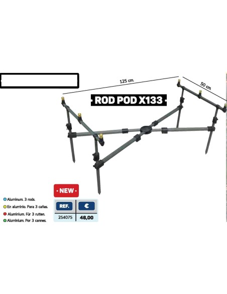 VORTEKS ROD POD X133    3 ANGELRUTE