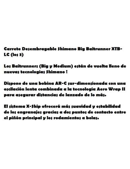 SHIMANO BIG BAITRUNNER XTB LC