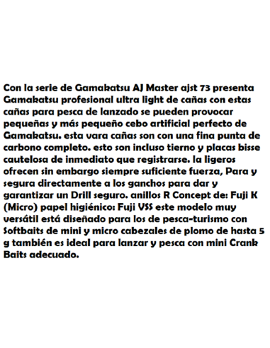 GAMAKATSU CANYA CAÑA AJ MASTER AJST-73, 2.19M