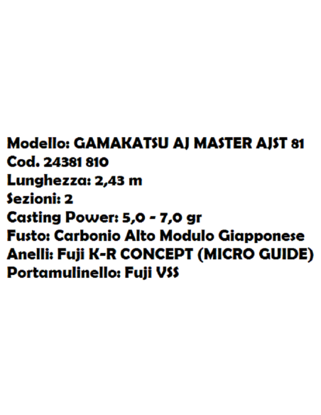 GAMAKATSU CANYA AJ MASTER AJST 81, 2.43M.