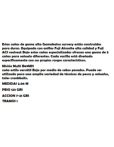 CASTING RUTE  SPRO GAMAKATSU SURVERY B69MH  MULTI MISSION